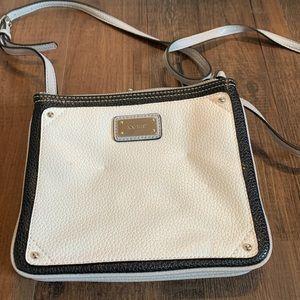 Nine West crossbody bag purse white grey black